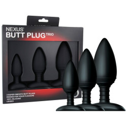 Nexus Lot de 3 plugs Silicone Trio Nexus Noirs